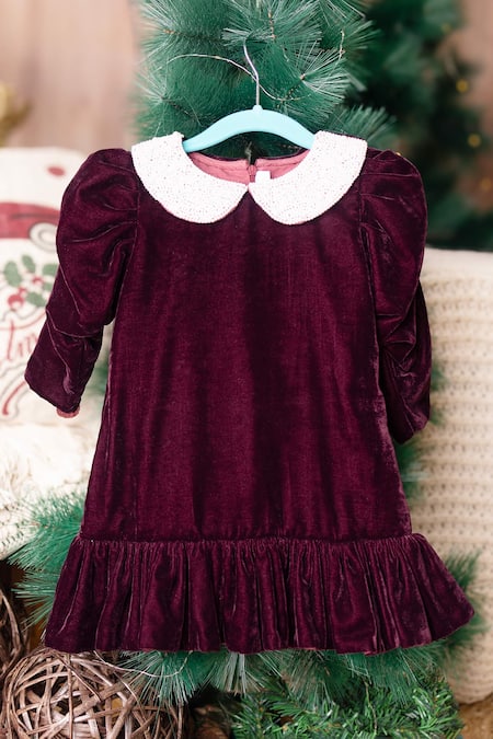 Toplove Pearl Embellished Velvet Dress 