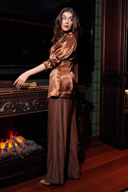 Sonam Parmar Jhawar Tira Crystal Embellished Blazer & Pant Set 