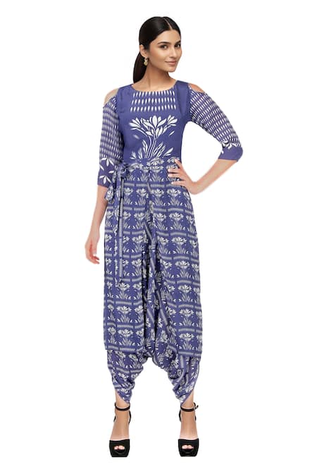 Soup By Sougat Paul Cold Shoulder Dhoti Jumpsuit 