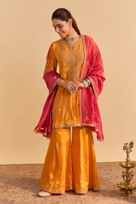 Sheetal Batra Nooren Embroidered Kurta Palazzo Set 