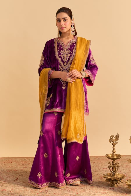 Sheetal Batra Nooren Short Kurta Palazzo Set 