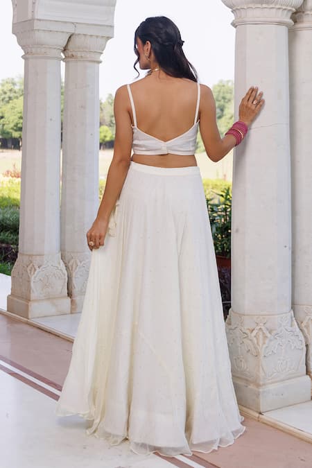 Geroo Jaipur Mukaish Work Lehenga Set 