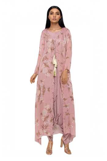 Soup By Sougat Paul Printed Jumpsuit With Jacket 
