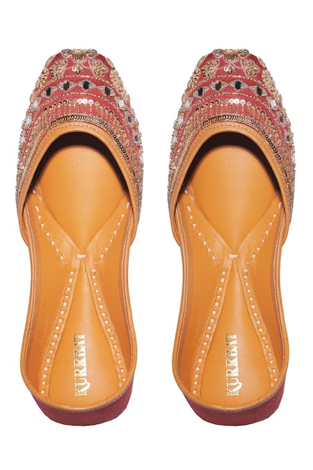Kurrbat Mirror Work Embroidered Juttis 