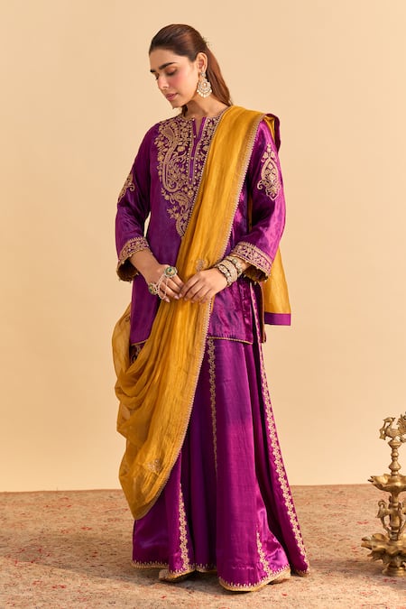 Sheetal Batra Aroob Embroidered Kurta Sharara Set 