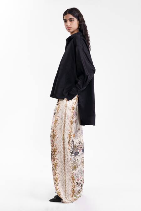 Buy AK-OK Multi Color Silk Tailored Printed Trouser Online at Aza Fashions Buy_AK-OK_Multi Color Silk Tailored Printed Trouser _Online_at_Aza_Fashions