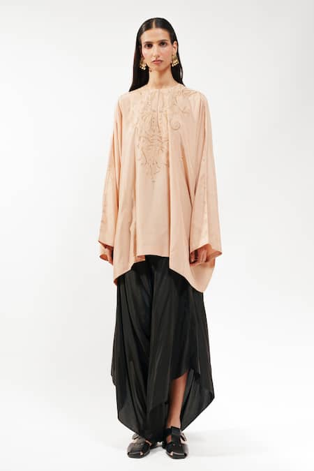 AK-OK Short Silk Kaftan 