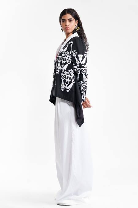 AK-OK_Appliqu� Wrap Jacket _Online_at_Aza_Fashions