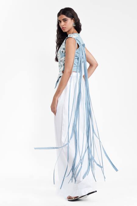 Buy_AK-OK_Appliqu� Detailed Top _Online_at_Aza_Fashions