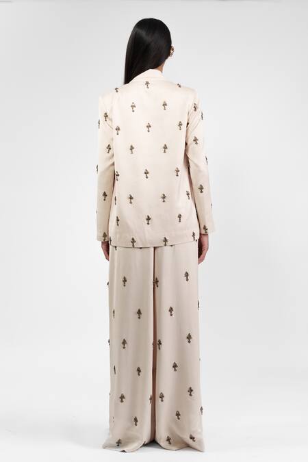 AK-OK Embroidered Blazer & Trouser Set 