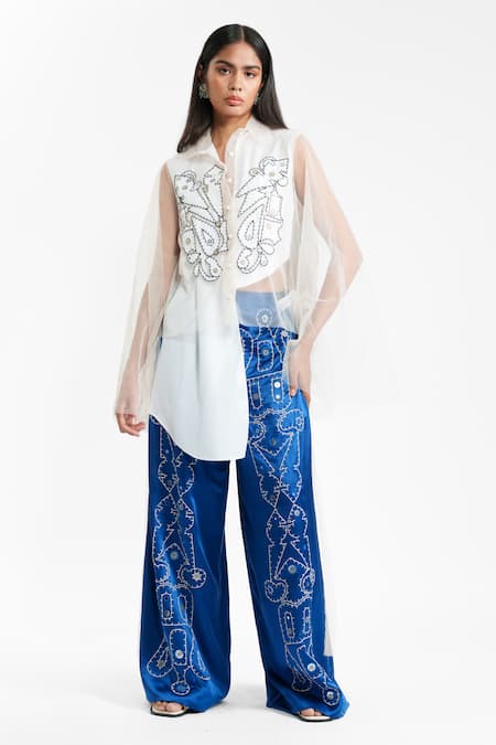 AK-OK Applique Work Shirt & Trouser Set 