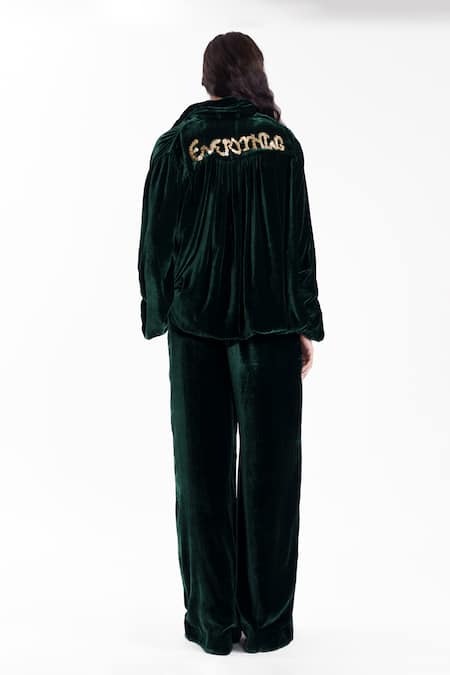 AK-OK Sculpted Crop Top & Draped Pant Set