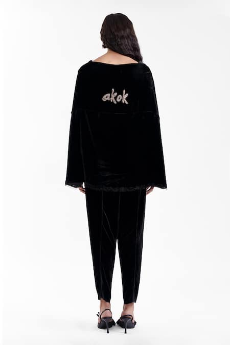 AK-OK Draped Jacket With Tailored Trouser 