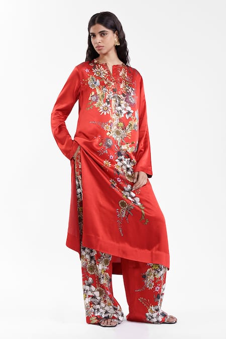 AK-OK Printed Kurta and Trouser Set 