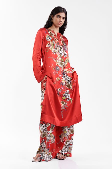 AK-OK Printed Kurta and Trouser Set 