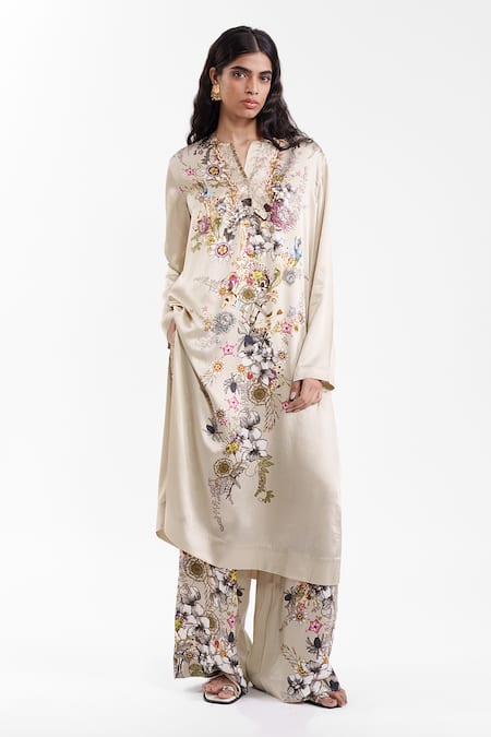 AK-OK Printed Kurta and Trouser Set 
