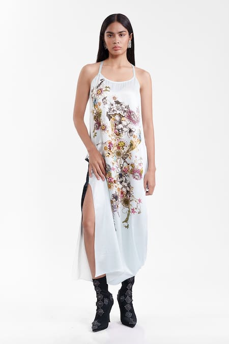 AK-OK Printed Silk Dress 