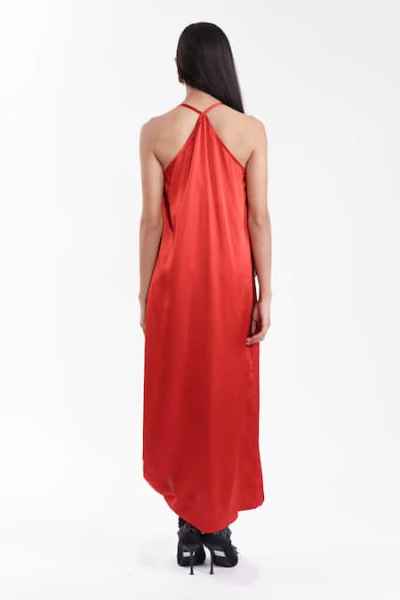 AK-OK Printed Silk Dress 