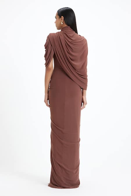 Deme By Gabriella Beth Draped Maxi Gown  