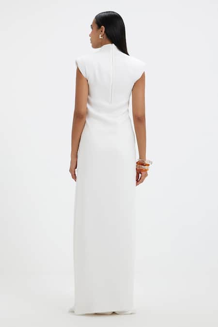 Deme By Gabriella Lyndsy Structured Shoulder Top & Flared Pant 