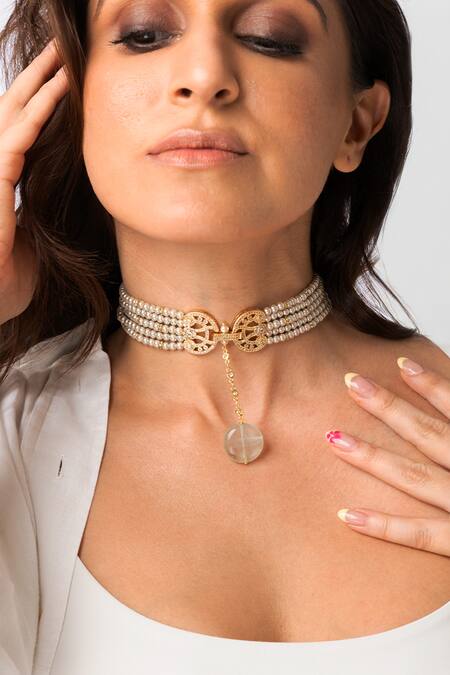 Joules By Radhika Classic Pearl Drop Necklace 