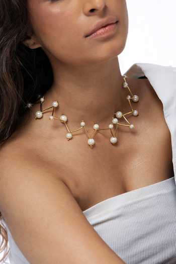 Joules by Radhika Pearl Branch Necklace 
