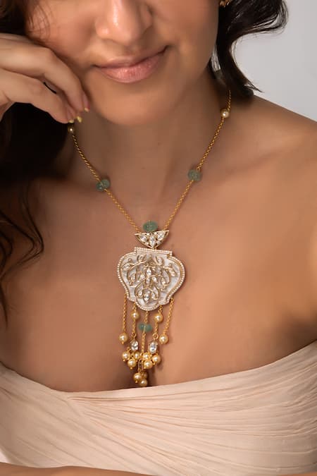 Joules By Radhika Ornate Pendant Necklace Set 