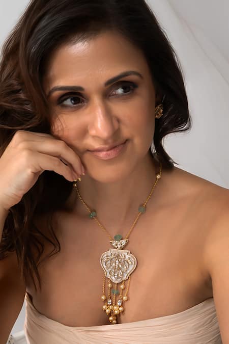 Joules By Radhika Ornate Pendant Necklace Set 