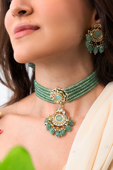 Joules By Radhika Grandeur Royal Necklace Set 