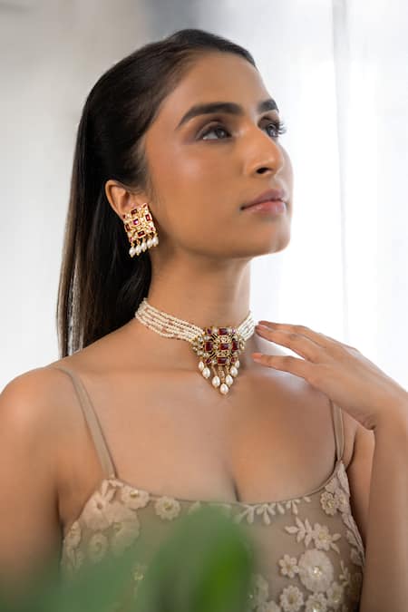 Joules By Radhika Artisan Beaded Necklace Set