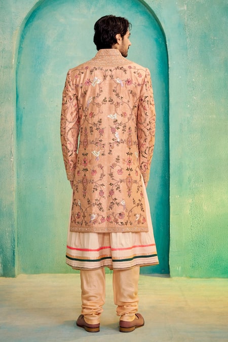 Millionaire Raw Silk Sherwani Set 