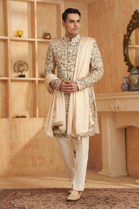 Millionaire Zardozi Work Sherwani Set 
