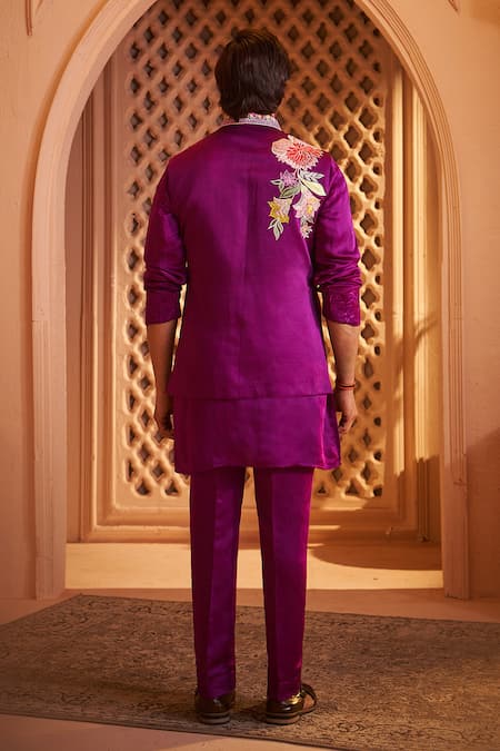 Millionaire Floral Embroidered Bundi Set 