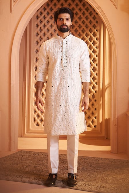 Millionaire Mirror & Resham Thread Work Kurta Set 