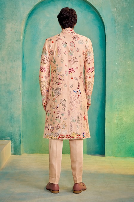 Millionaire Floral Embroidered Sherwani Set 