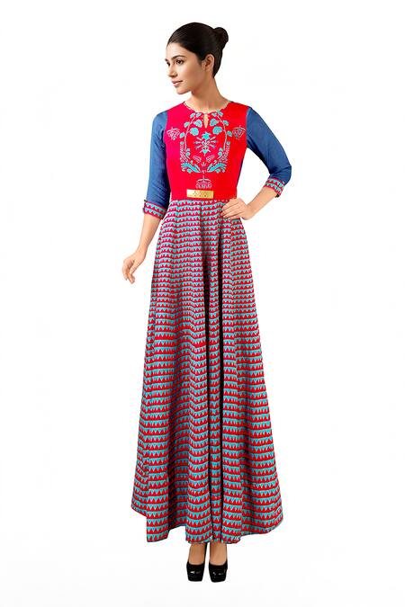 Soup By Sougat Paul Floral Print Maxi Dress 