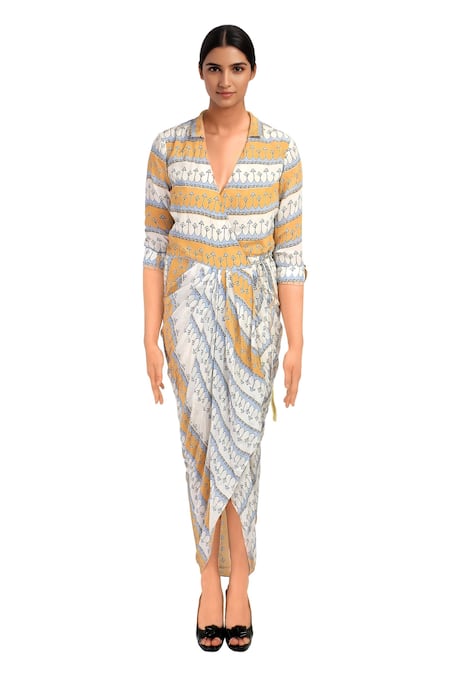 Soup By Sougat Paul Printed Draped Dress 