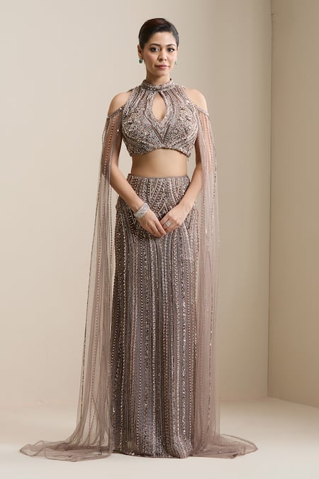 Chaashni By Maansi And Ketan Sequin Embroidered Lehenga & Blouse Set 