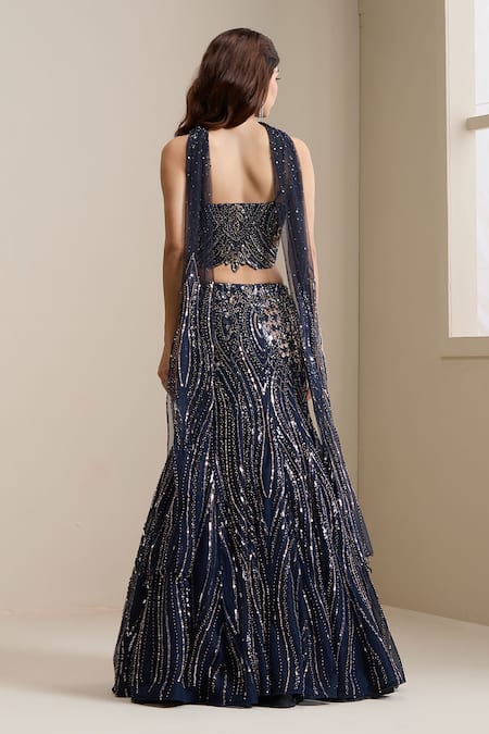 Chaashni By Maansi And Ketan Bead Embellished Lehenga Set 