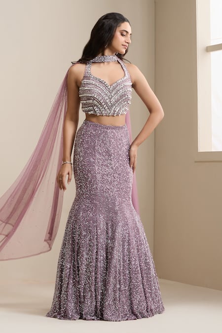 Chaashni By Maansi And Ketan Stone Embellished Lehenga Set 