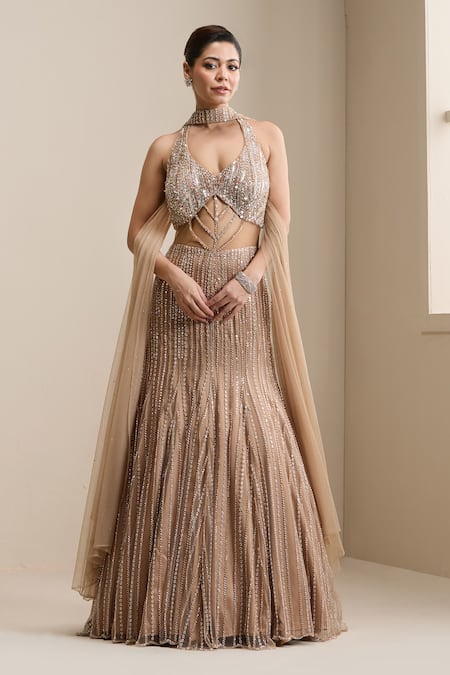 Chaashni By Maansi And Ketan Embroidered Anarkali With Dupatta 