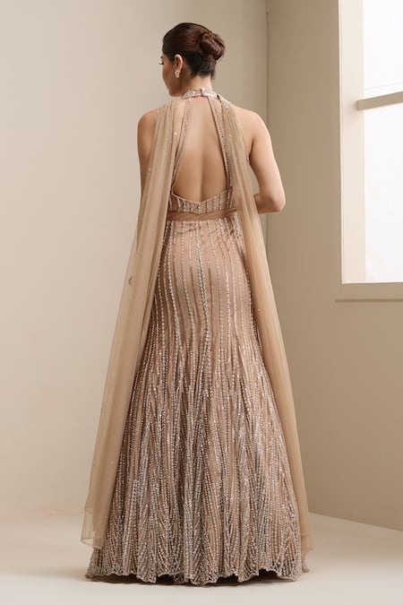 Chaashni By Maansi And Ketan Embroidered Anarkali With Dupatta 