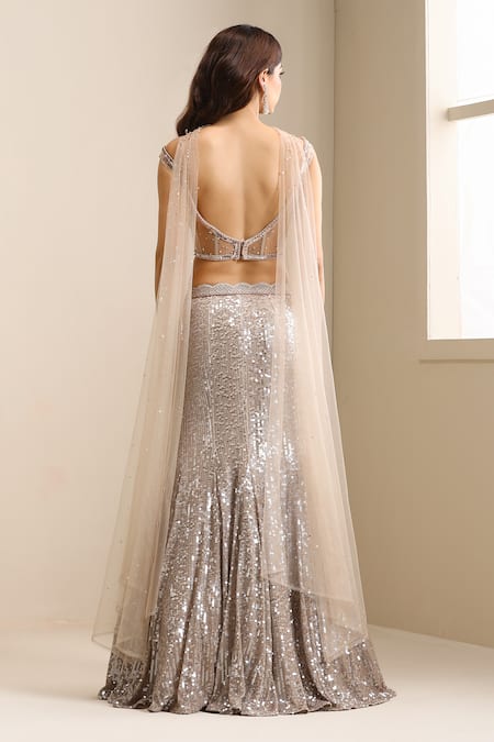 Chaashni By Maansi And Ketan Sequin Embellished Lehenga Set 