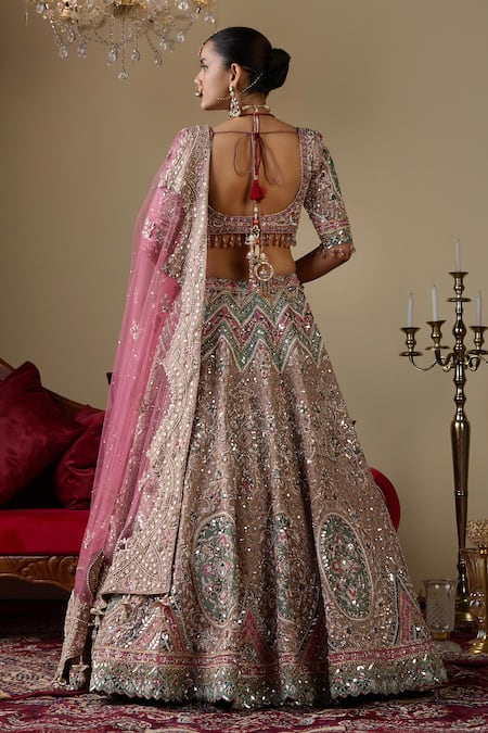 Chaashni By Maansi And Ketan Mirror Embellished Bridal Lehenga Set 