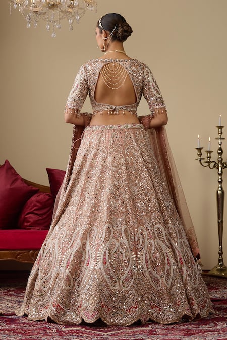 Chaashni By Maansi And Ketan Dabka Embellished Bridal Lehenga Set 