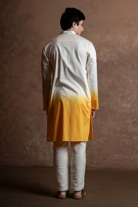 Vaani Beswal Bouquet Ombre Self Embroidered Kurta 