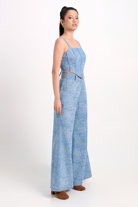 Verano By Tanya_Blue Denim Aspen Jeans _Online_at_Aza_Fashions