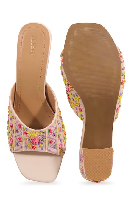 Anaar Spring Song Floral Embroidered Heels 