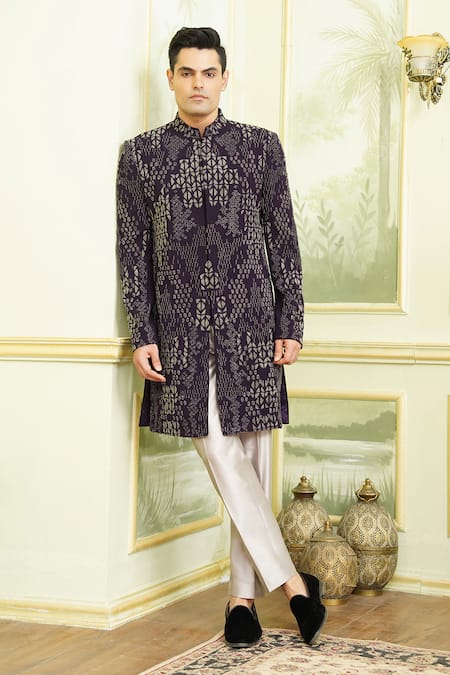 Millionaire Hand Embroidered Sherwani Set 