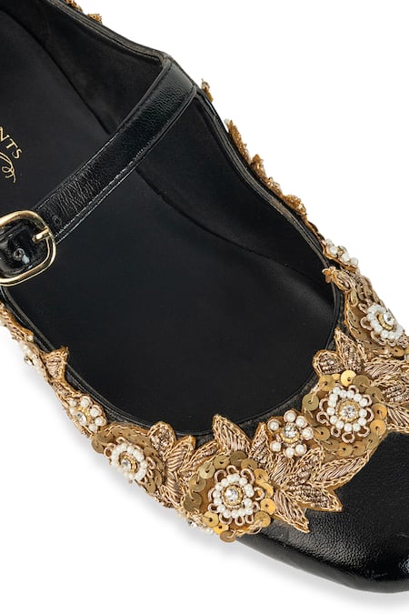 Shop_5elements_Black Vritika Mary Janes Juttis 